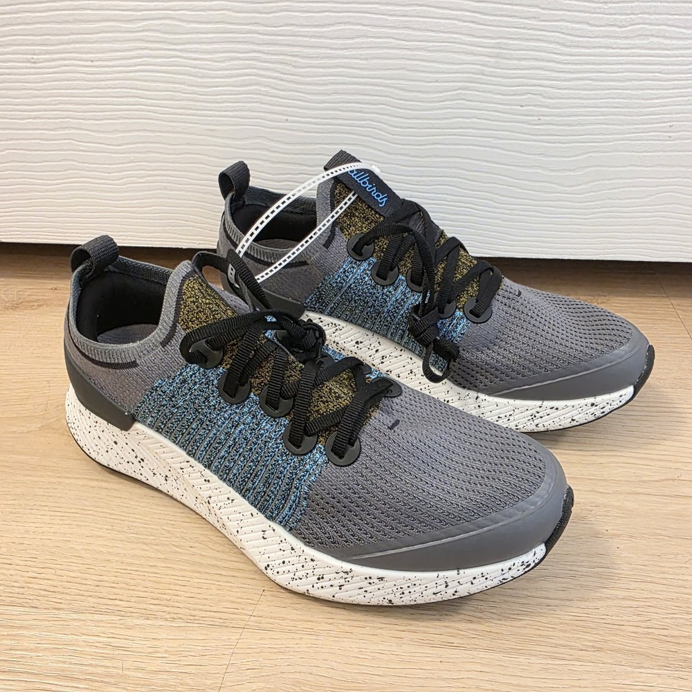 Allbirds Gray Blue White‎ Tree Gliders Platform Athletic Sneakers Size 9.5